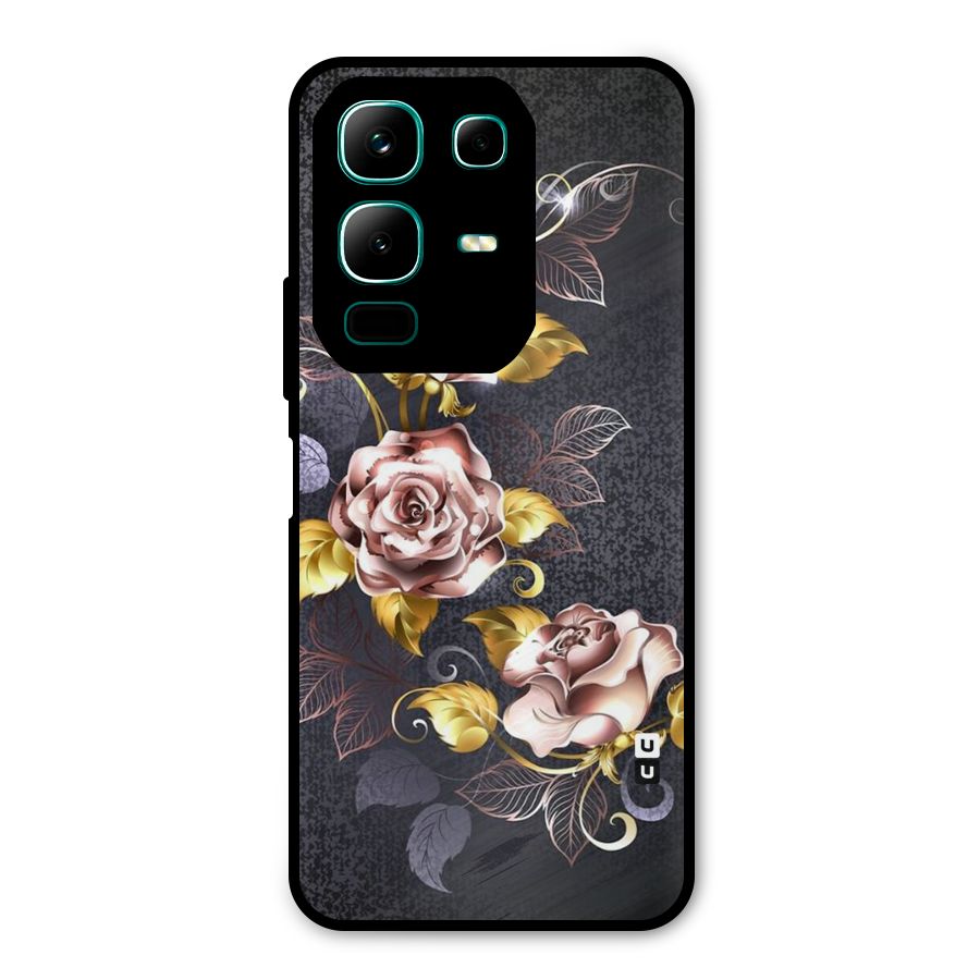 Beautiful Old Floral Design Metal Back Case for Infinix Note 50x