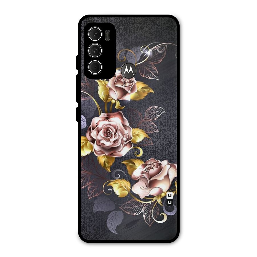 Beautiful Old Floral Design Metal Back Case for Moto G60