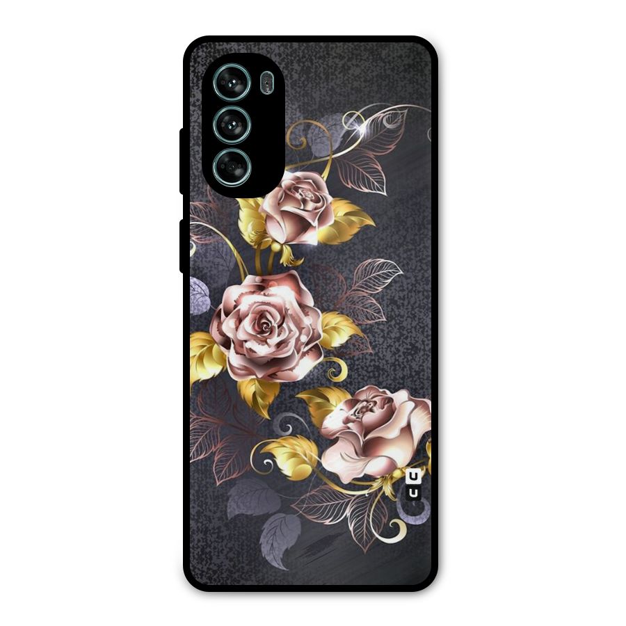 Beautiful Old Floral Design Metal Back Case for Moto G62