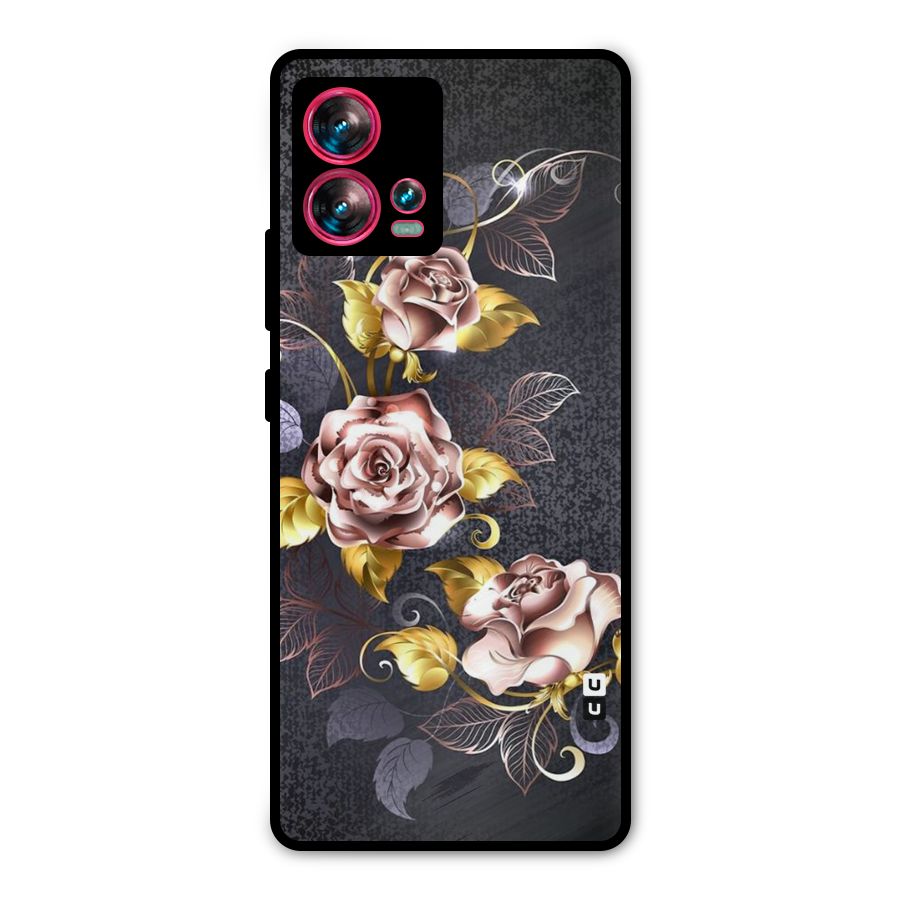Beautiful Old Floral Design Metal Back Case for Motorola Edge 30 Fusion