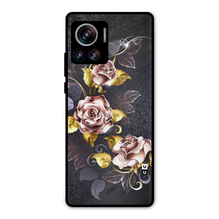 Beautiful Old Floral Design Metal Back Case for Motorola Edge 30 Ultra