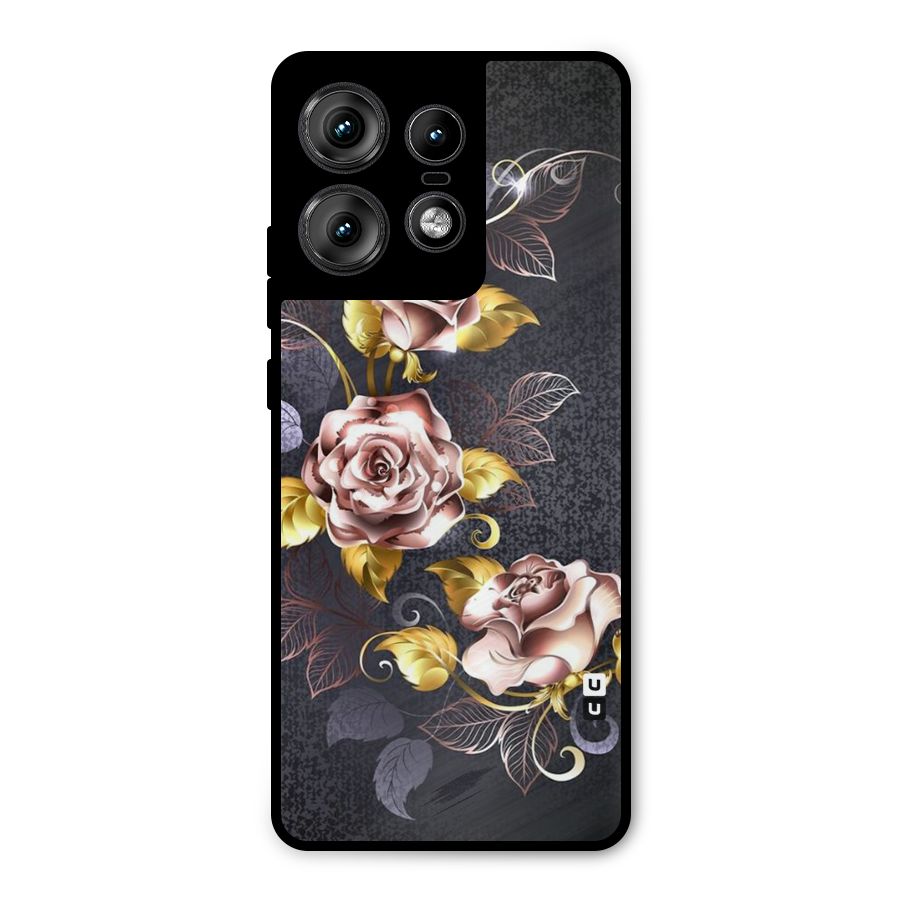 Beautiful Old Floral Design Metal Back Case for Motorola Edge 50 Pro