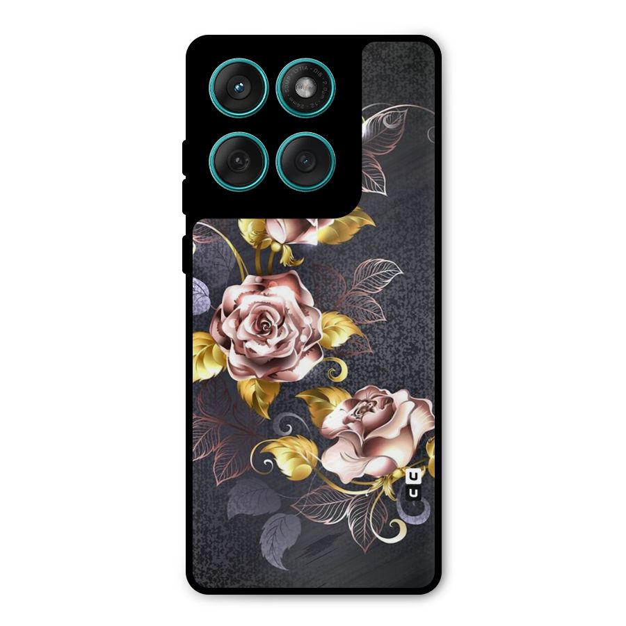 Beautiful Old Floral Design Metal Back Case for Motorola Edge 60 Fusion