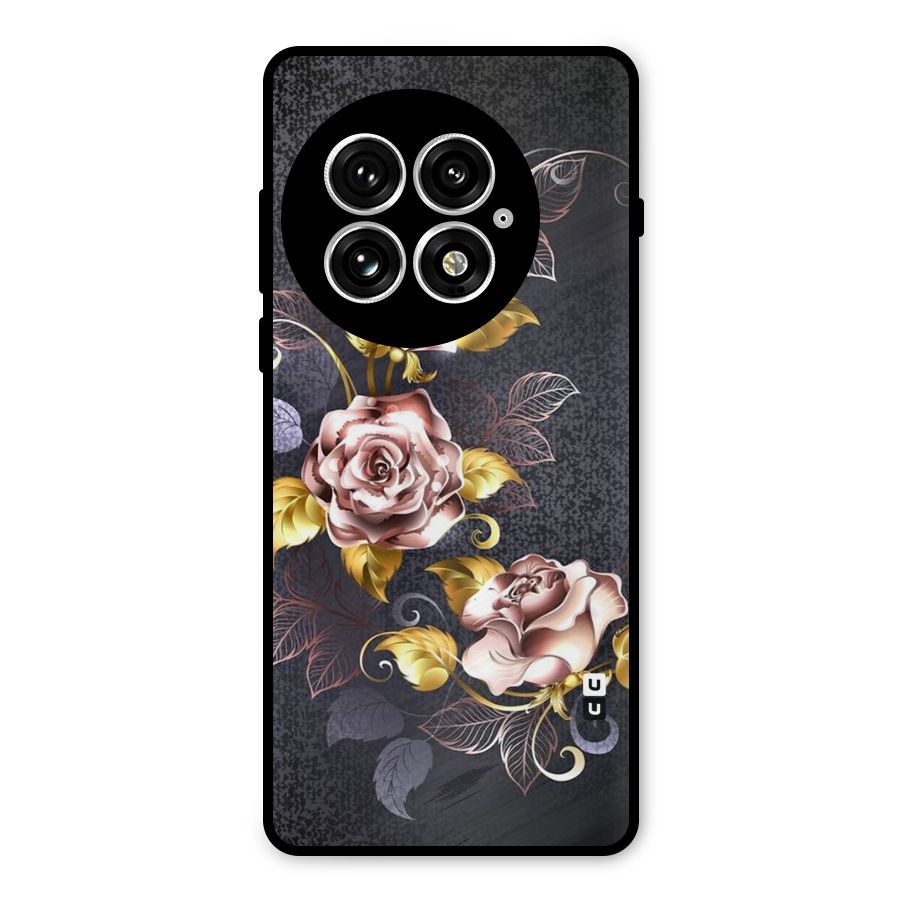Beautiful Old Floral Design Metal Back Case for OnePlus 13