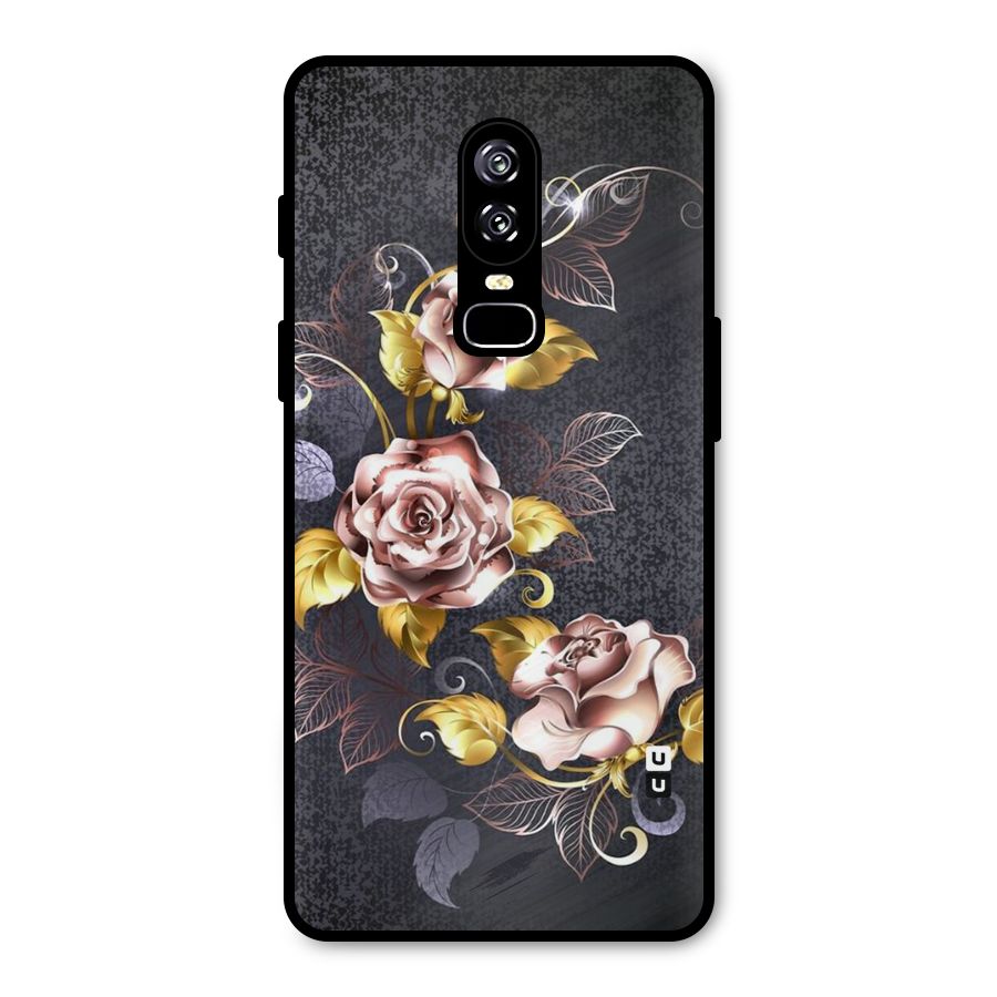 Beautiful Old Floral Design Metal Back Case for OnePlus 6