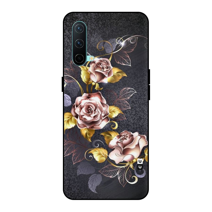 Beautiful Old Floral Design Metal Back Case for OnePlus Nord CE 5G