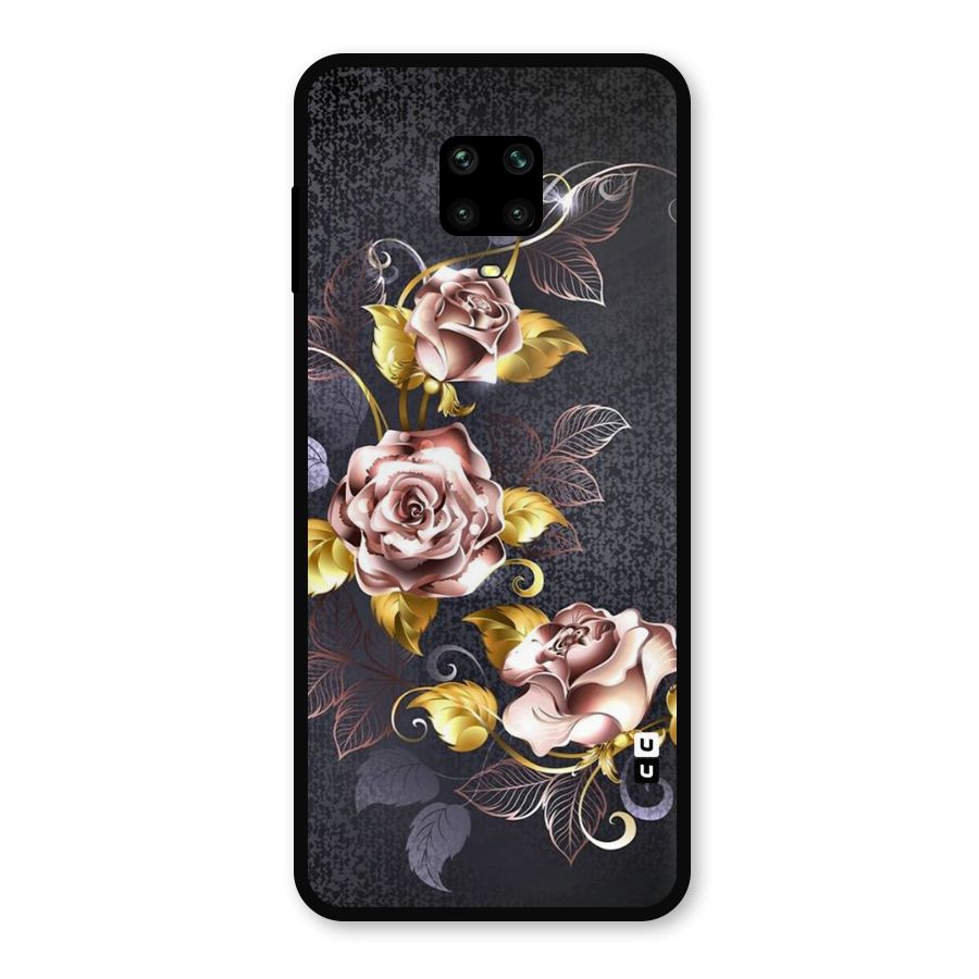 Beautiful Old Floral Design Metal Back Case for Poco M2