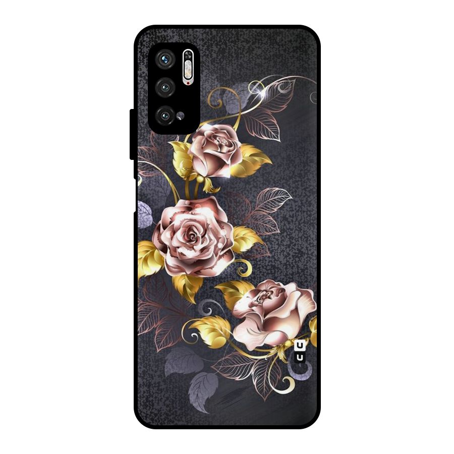 Beautiful Old Floral Design Metal Back Case for Poco M3 Pro 5G
