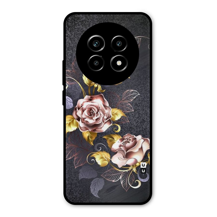 Beautiful Old Floral Design Metal Back Case for Realme 13 Pro