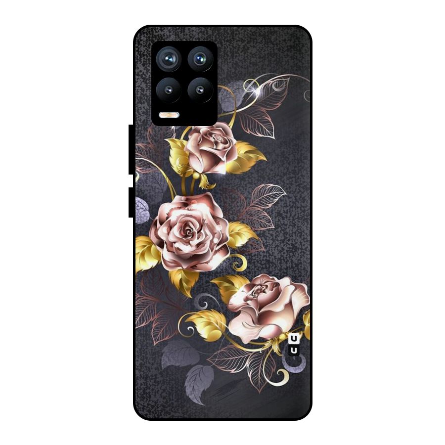 Beautiful Old Floral Design Metal Back Case for Realme 8 Pro