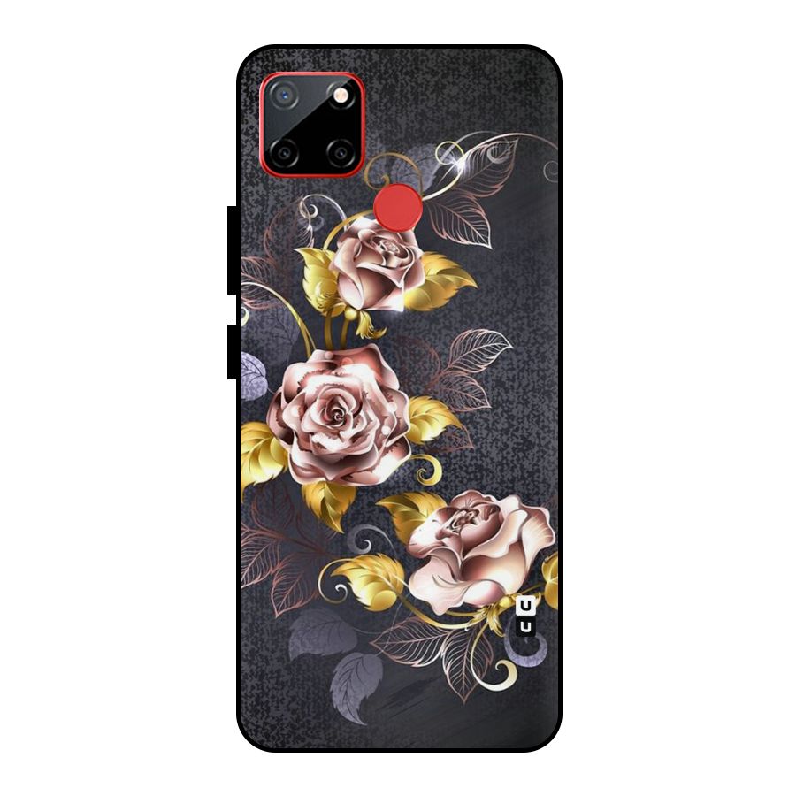 Beautiful Old Floral Design Metal Back Case for Realme C12