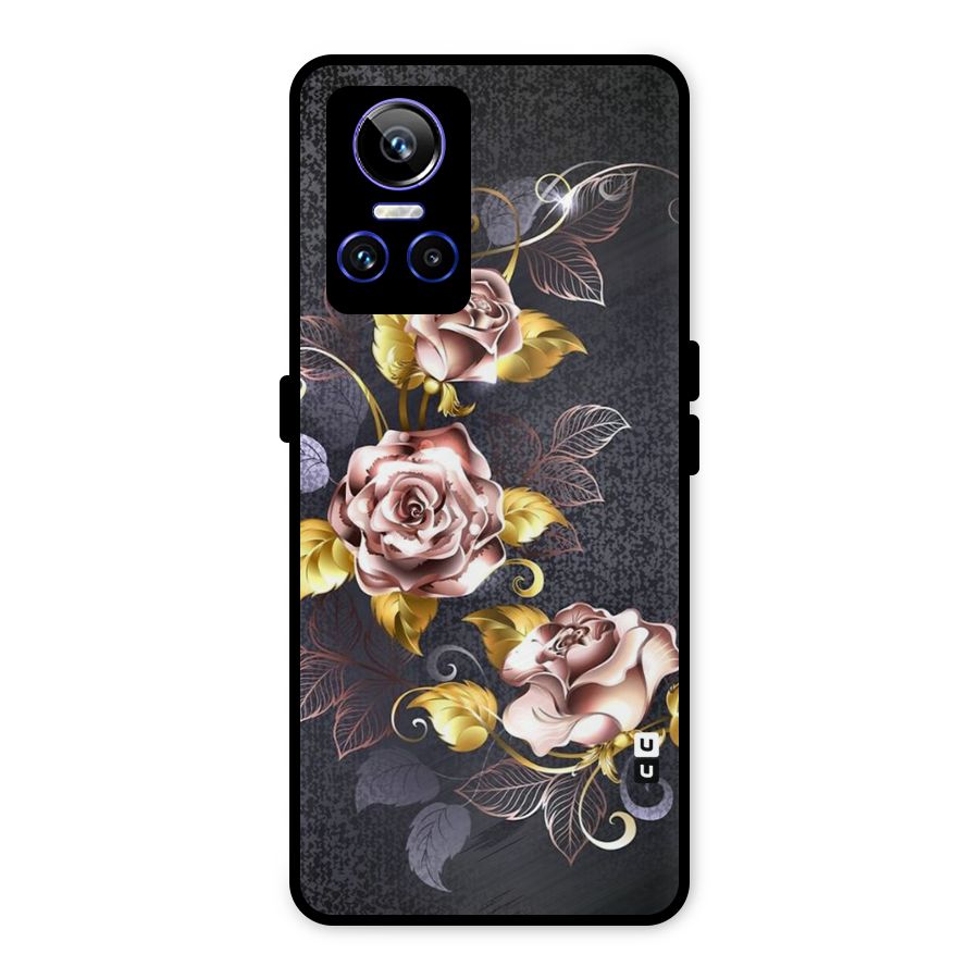 Beautiful Old Floral Design Metal Back Case for Realme GT Neo 3