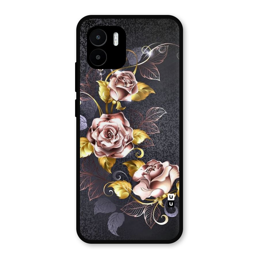 Beautiful Old Floral Design Metal Back Case for Redmi A2