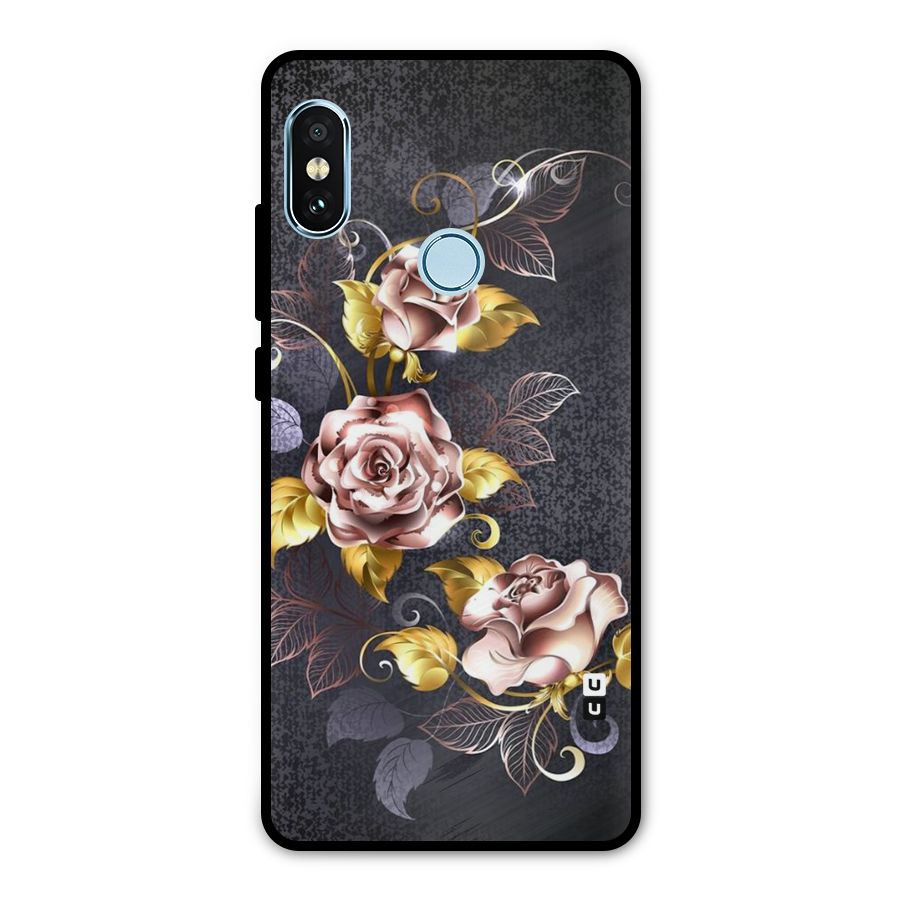 Beautiful Old Floral Design Metal Back Case for Redmi Note 5 Pro