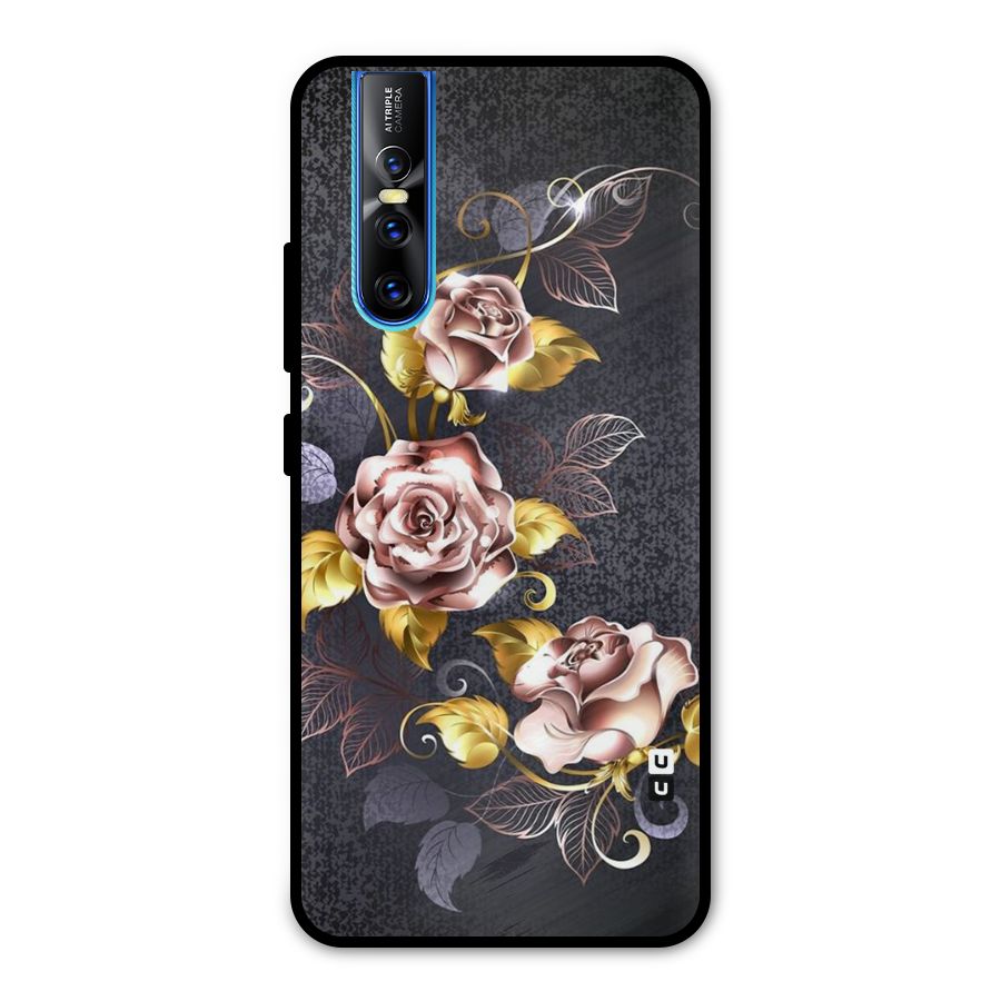 Beautiful Old Floral Design Metal Back Case for Vivo V15 Pro