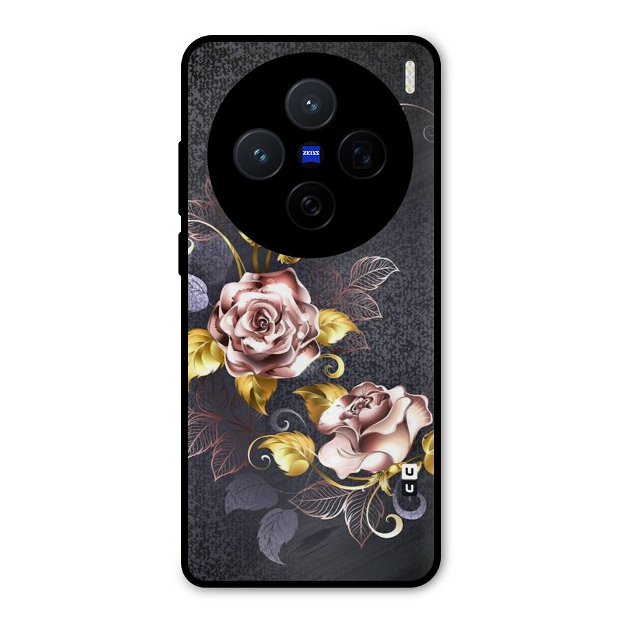Beautiful Old Floral Design Metal Back Case for Vivo X200