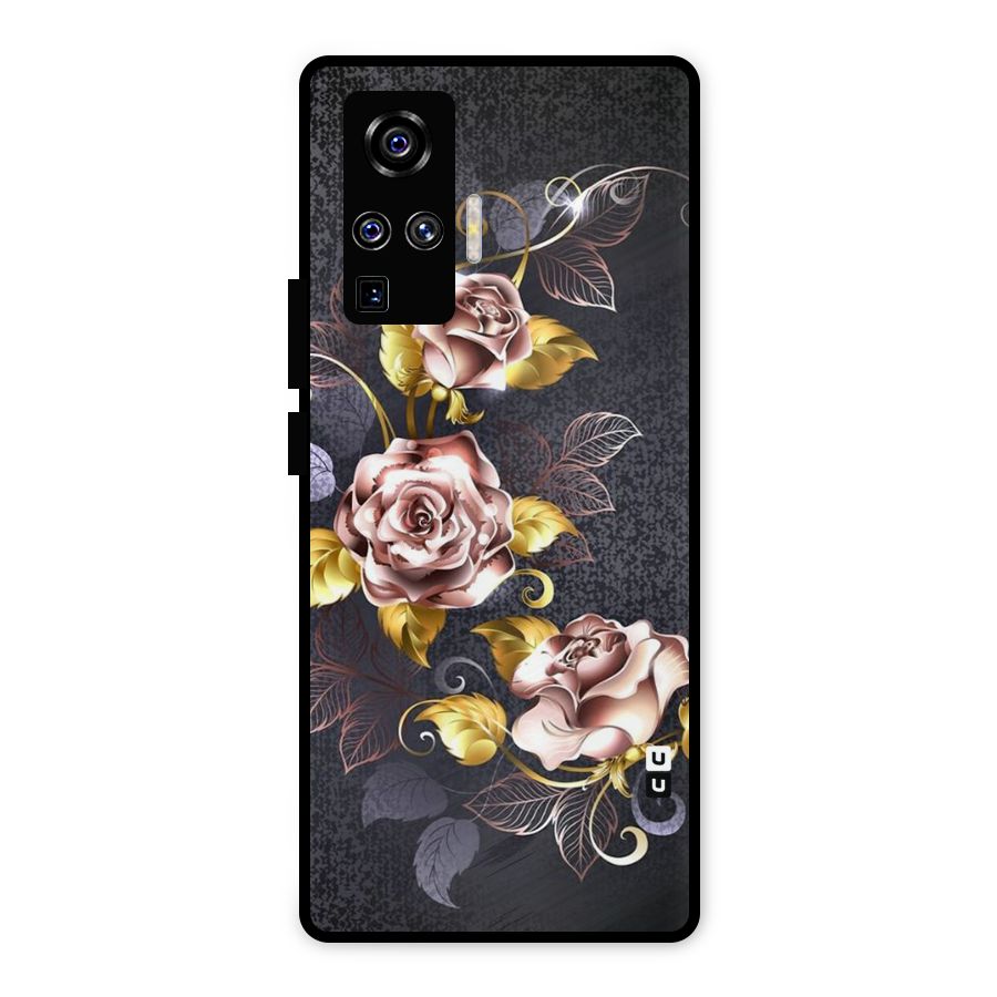 Beautiful Old Floral Design Metal Back Case for Vivo X50 Pro