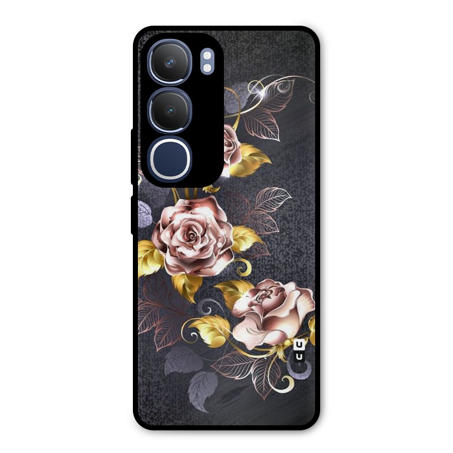 Beautiful Old Floral Design Metal Back Case for Vivo Y29