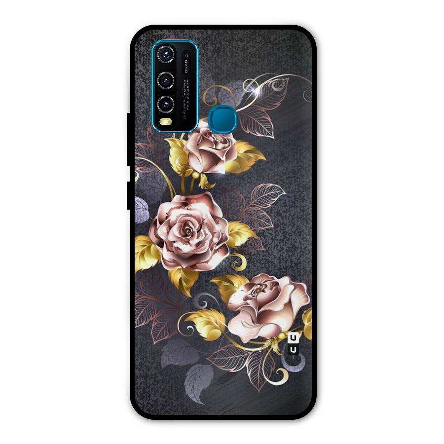 Beautiful Old Floral Design Metal Back Case for Vivo Y50