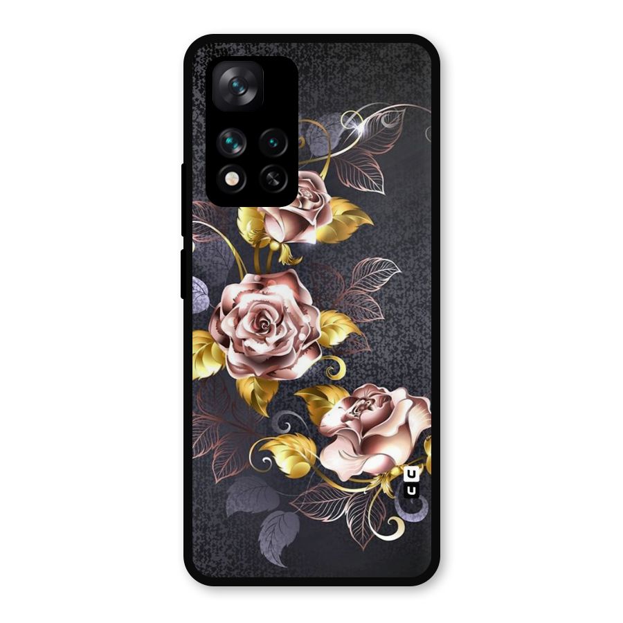 Beautiful Old Floral Design Metal Back Case for Xiaomi 11i Hypercharge 5G
