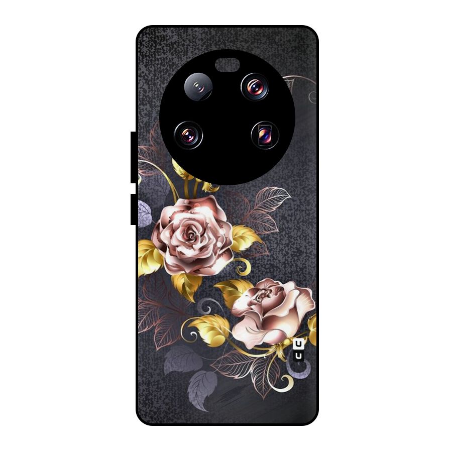 Beautiful Old Floral Design Metal Back Case for Xiaomi 13 Ultra