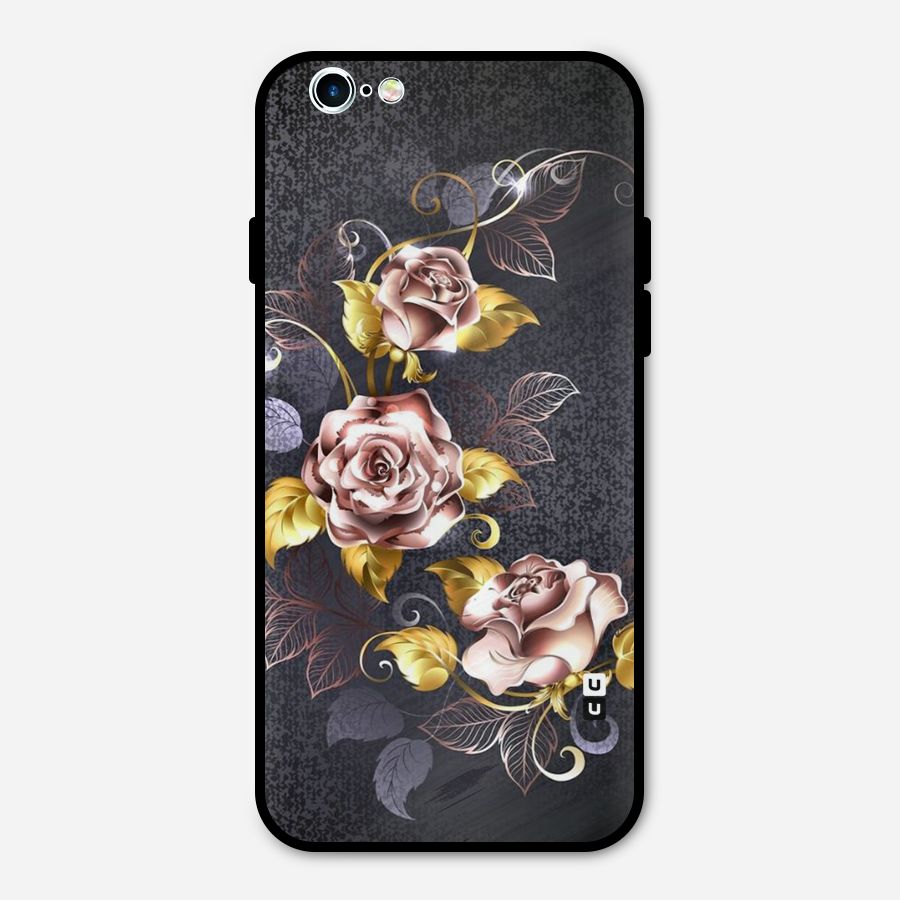 Beautiful Old Floral Design Metal Back Case for iPhone 6 6s