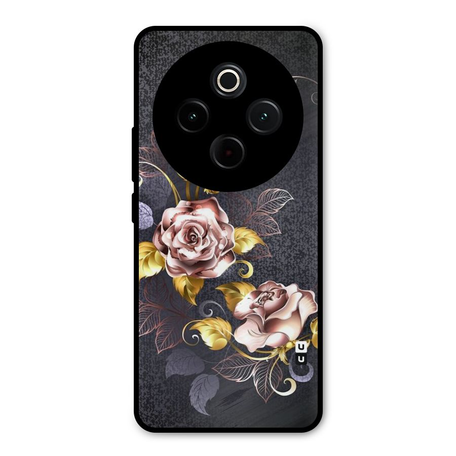 Beautiful Old Floral Design Metal Back Case for iQOO Z10