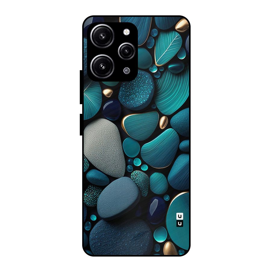 Beautiful Pebble Stones Glass Back Case for Redmi 12 4G