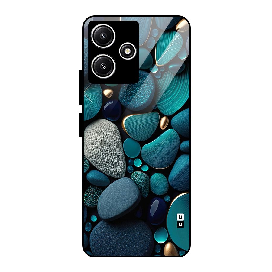 Beautiful Pebble Stones Glass Back Case for Redmi 12 5G