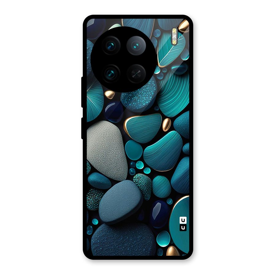 Beautiful Pebble Stones Glass Back Case for Vivo X90 Pro
