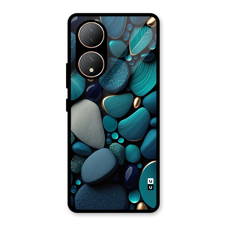 Beautiful Pebble Stones Glass Back Case for Vivo Y100A