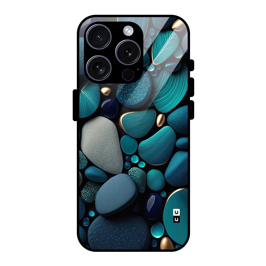 Beautiful Pebble Stones Glass Back Case for iPhone 15 Pro