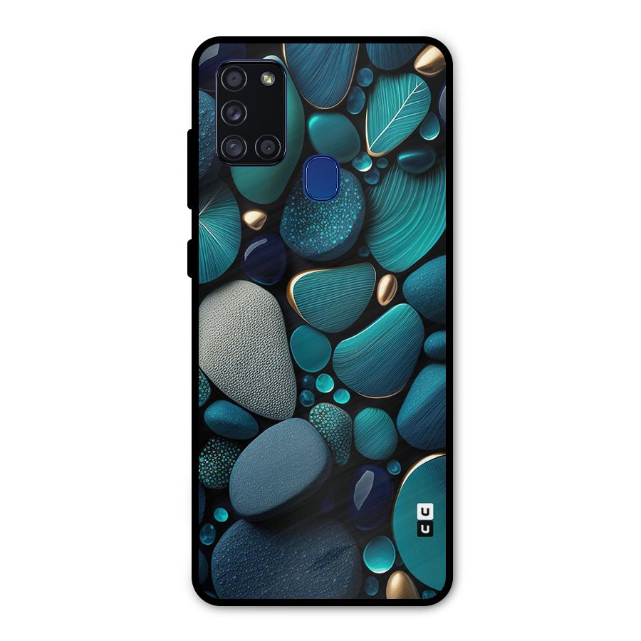 Beautiful Pebble Stones Metal Back Case for Galaxy A21s