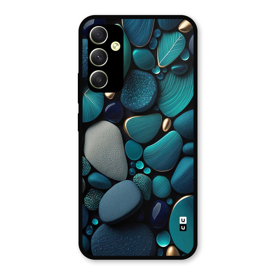 Beautiful Pebble Stones Metal Back Case for Galaxy A34