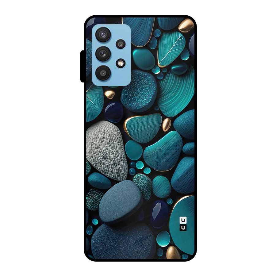 Beautiful Pebble Stones Metal Back Case for Galaxy M32 5G