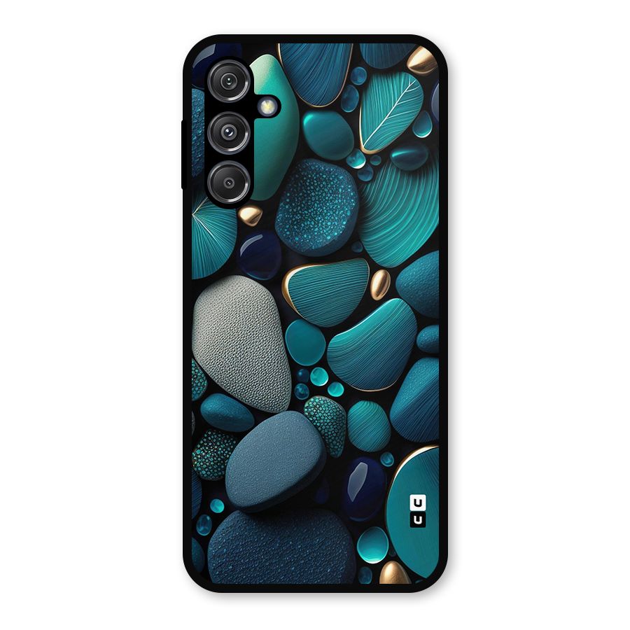 Beautiful Pebble Stones Metal Back Case for Galaxy M34 5G