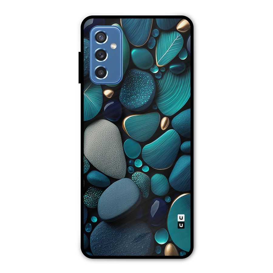 Beautiful Pebble Stones Metal Back Case for Galaxy M52 5G