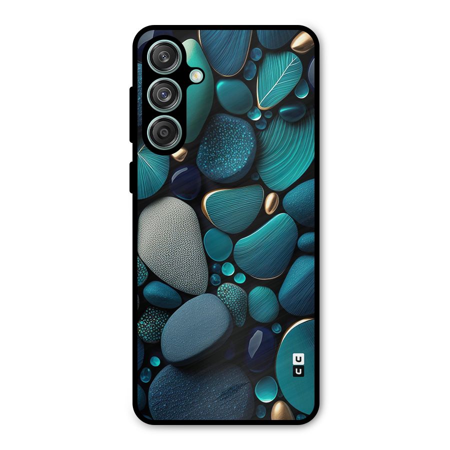 Beautiful Pebble Stones Metal Back Case for Galaxy M55 5G