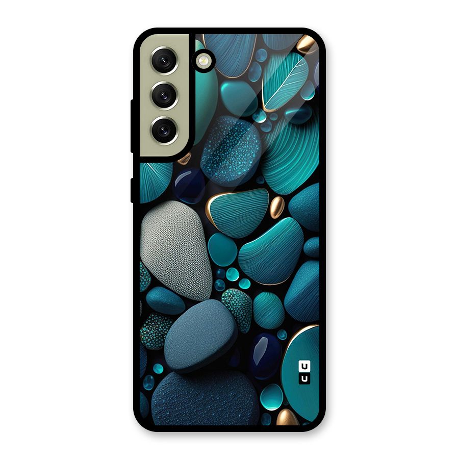 Beautiful Pebble Stones Metal Back Case for Galaxy S21 FE 5G (2023)