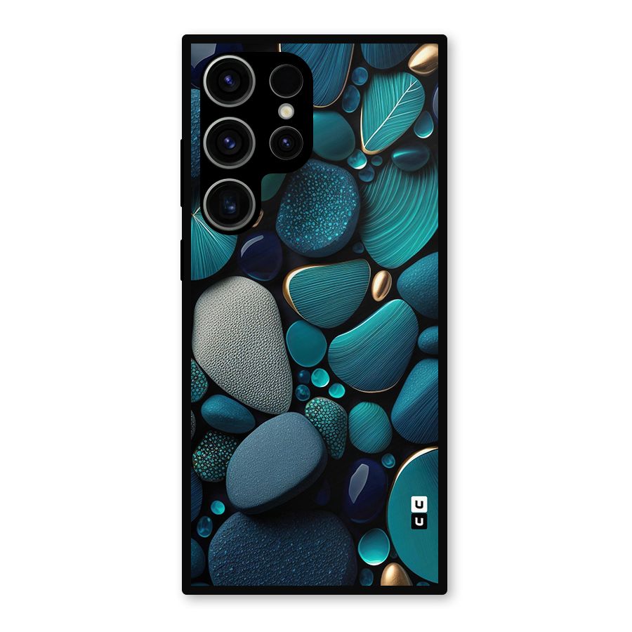 Beautiful Pebble Stones Metal Back Case for Galaxy S23 Ultra