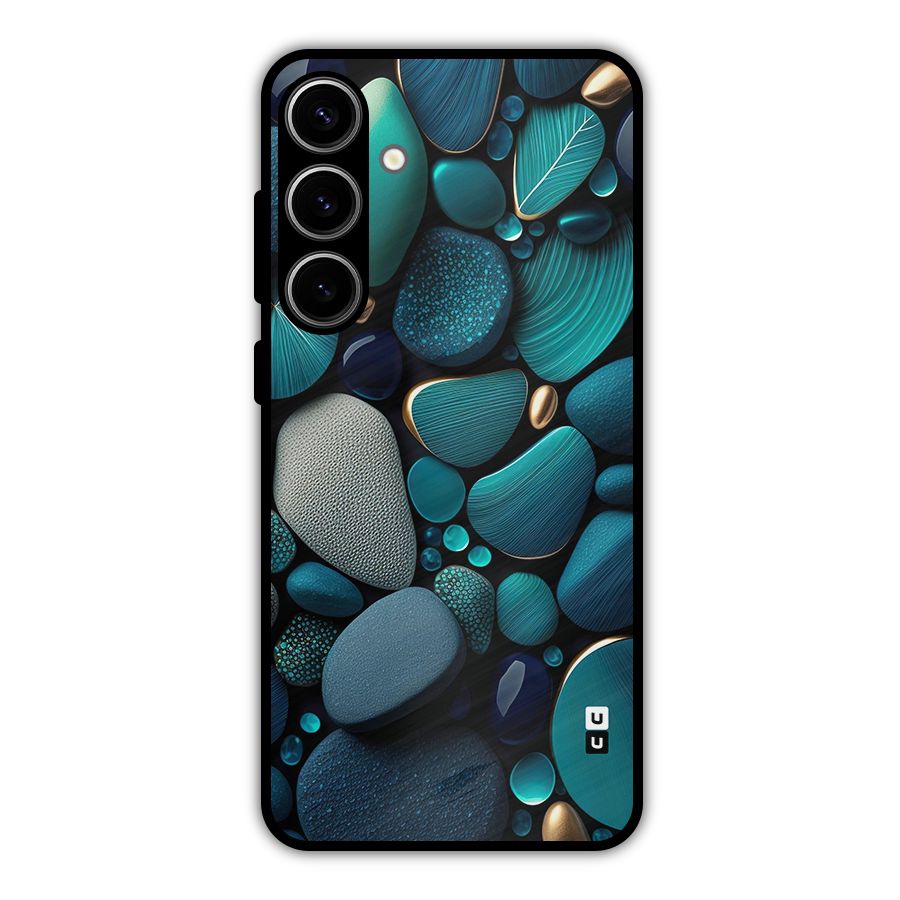 Beautiful Pebble Stones Metal Back Case for Galaxy S24 Plus