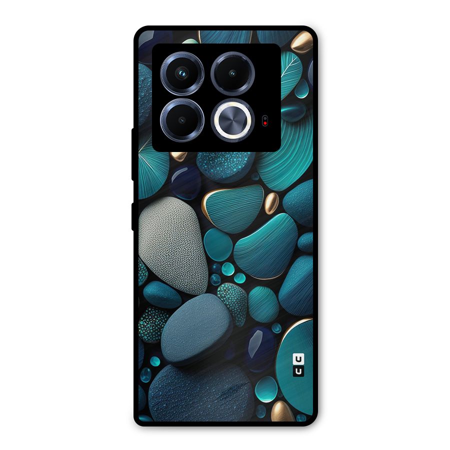 Beautiful Pebble Stones Metal Back Case for Infinix Note 40 5G