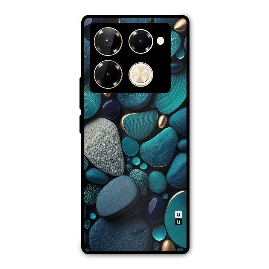 Beautiful Pebble Stones Metal Back Case for Infinix Note 40 Pro