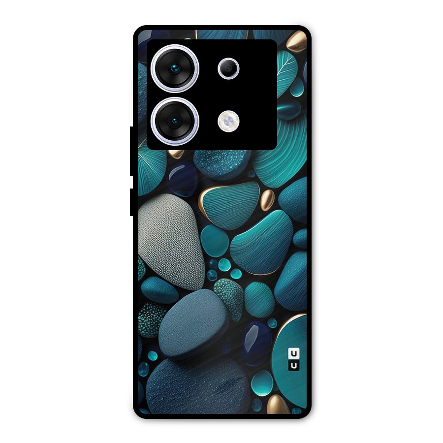 Beautiful Pebble Stones Metal Back Case for Infinix Zero 30 5G