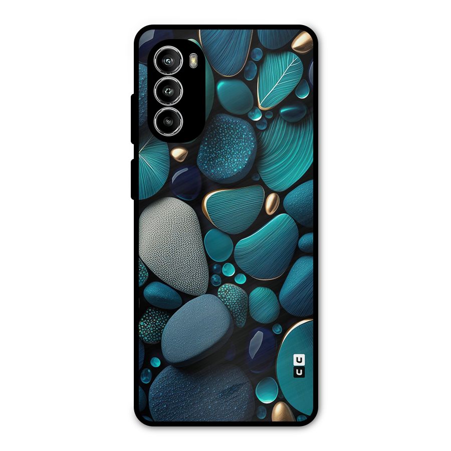Beautiful Pebble Stones Metal Back Case for Moto G52