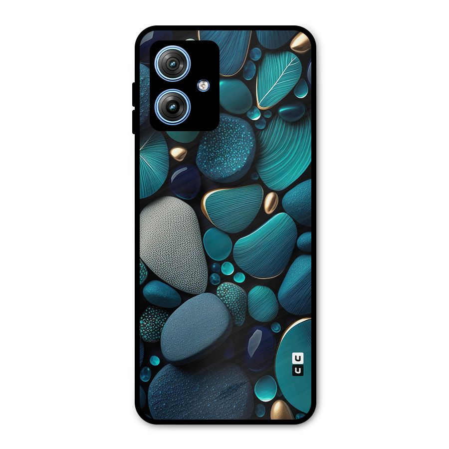 Beautiful Pebble Stones Metal Back Case for Moto G54
