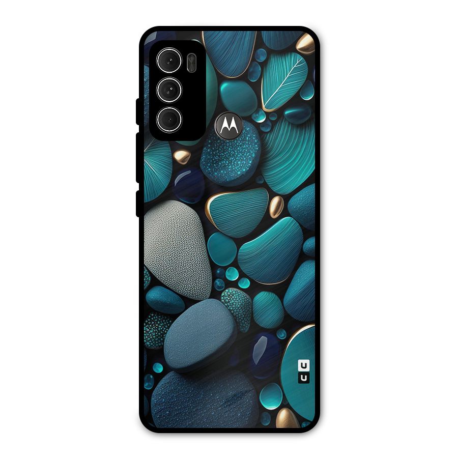 Beautiful Pebble Stones Metal Back Case for Moto G60