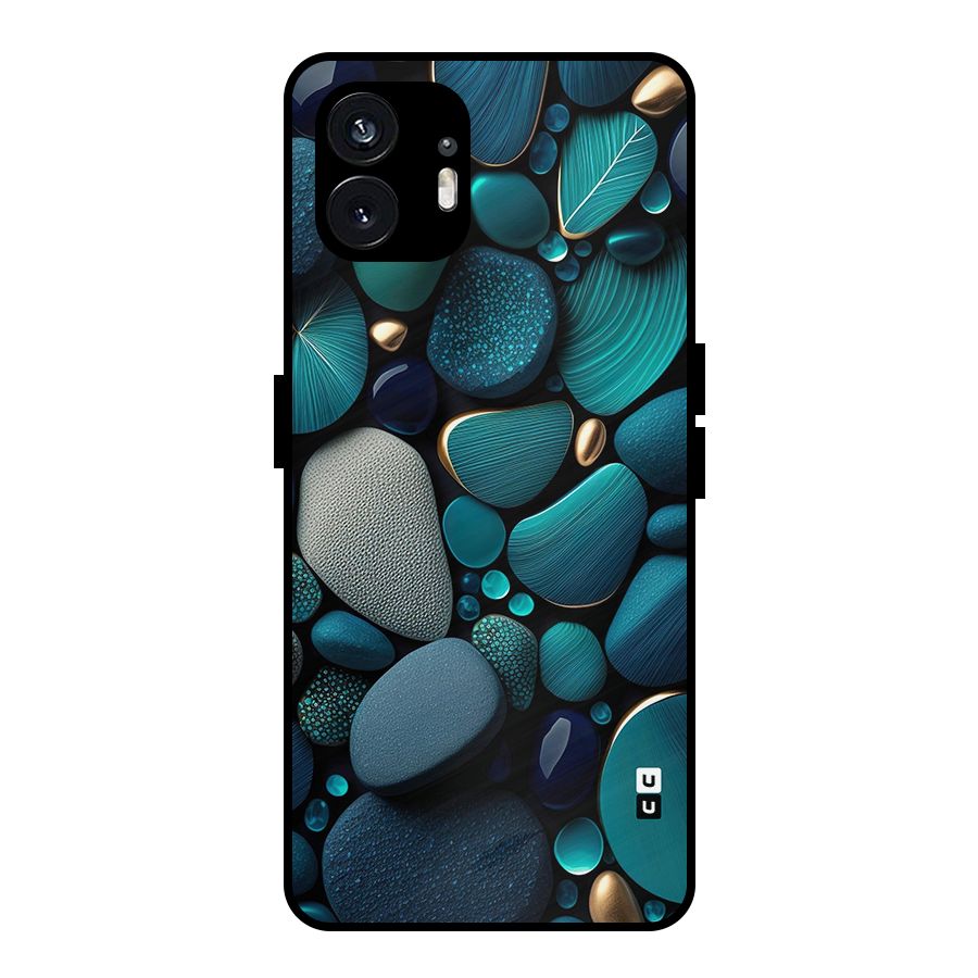 Beautiful Pebble Stones Metal Back Case for Nothing Phone 2