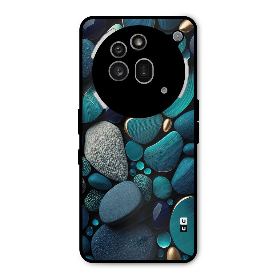 Beautiful Pebble Stones Metal Back Case for Nothing Phone 3a Pro