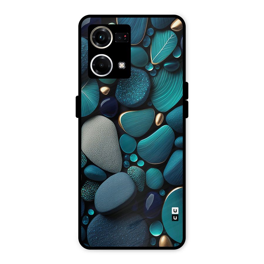 Beautiful Pebble Stones Metal Back Case for Oppo F21s Pro 4G